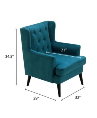 Elle D&eacute;cor Celeste Tufted Velvet Accent Chair