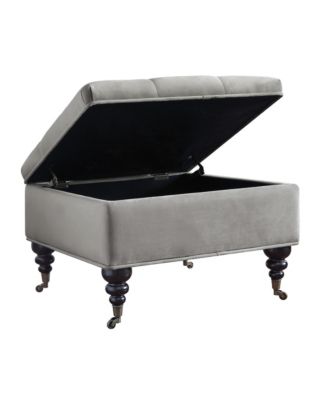 Abbot Square Tufted Ottoman with Storage and Casters