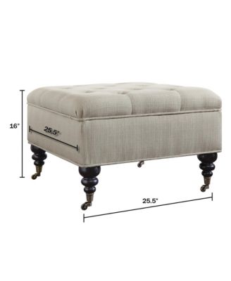Abbot Square Tufted Ottoman with Storage and Casters
