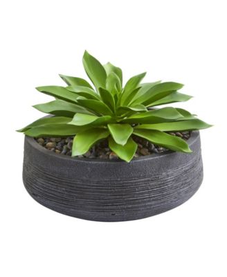 Nearly Natural - Large Succulent Artificial Plant in Decorative Bowl
