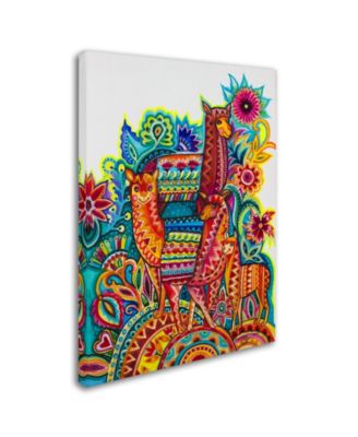 Trademark Global Oxana Ziaka 'Alpaca From Mexico' Canvas Art - 32" x 24" x 2"