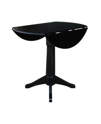 International Concept 42" Round Dual Drop Leaf Pedestal Table