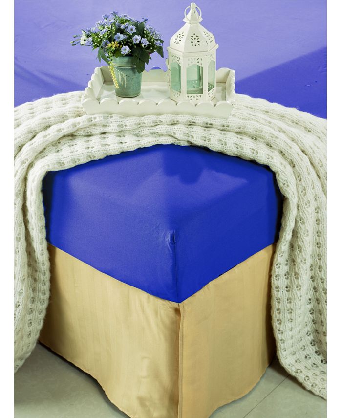 Elegant Comfort Silky Soft Single Fitted Sheet Full Royal Blue Macy's