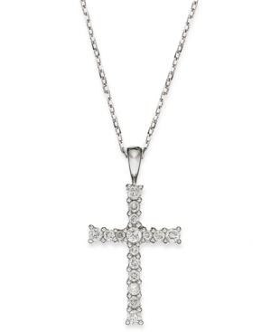 image of Diamond Cross Pendant Necklace in 14k Gold (1/4 ct. t.w.)