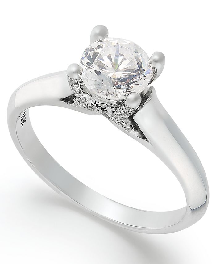 X3 Certified Diamond Solitaire Engagement Ring 1 ct. t.w. in 18k