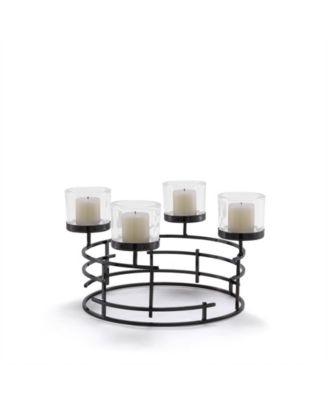 Danya B Metallic Smoke Round Candleholder - Macy's