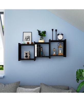 Danya B 3-Horizontal Or Vertical Cube Wall Shelf With Ledges - Macy's