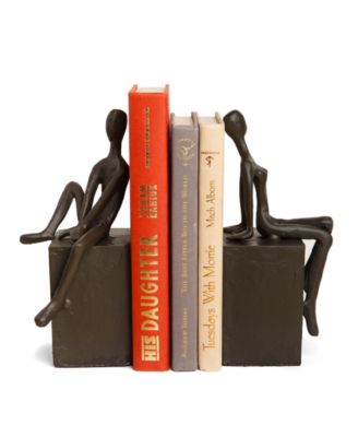 Danya B Bookend Set With Man And Woman Sitting On A Block - Macy's