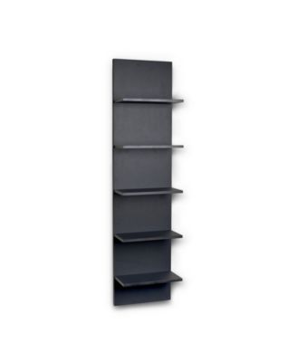 Grain Finish Wide Column Wall Shelf