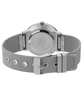 Ladies' Silver Minimalist Mesh Band Watch