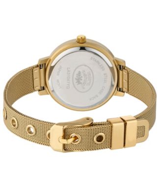 Spray Gold Mesh Powered Glitz Dial Watch