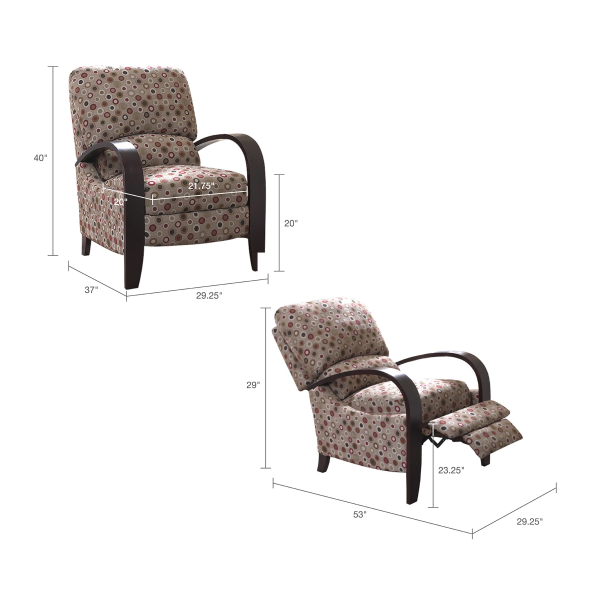 Arya Bent Arm Recliner
