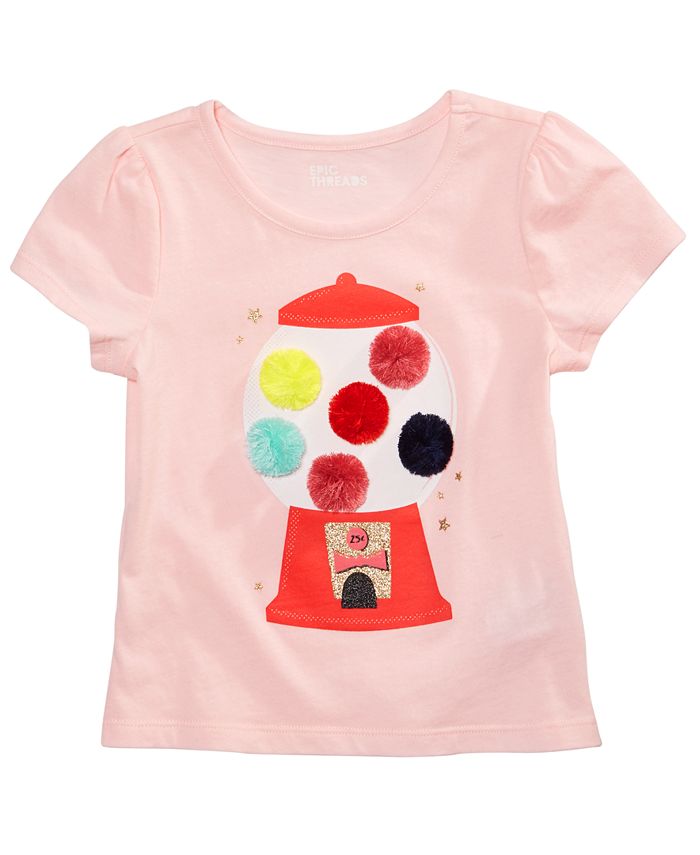 Epic Threads Little Girls Gumball-Print T-Shirt, Created for Macy's ...