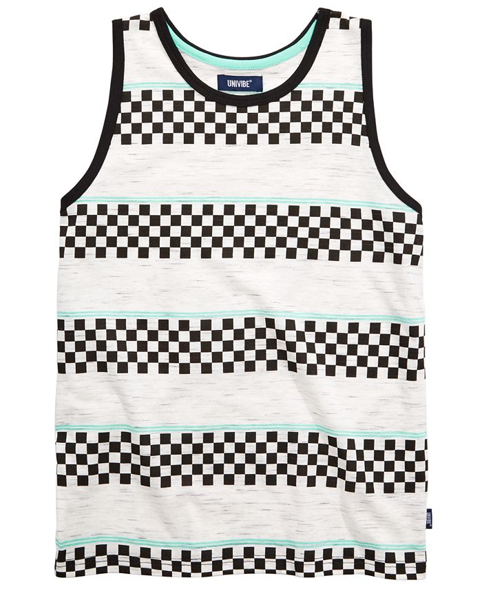 Univibe Big Boys Aaron Checker Stripe Tank Macy s