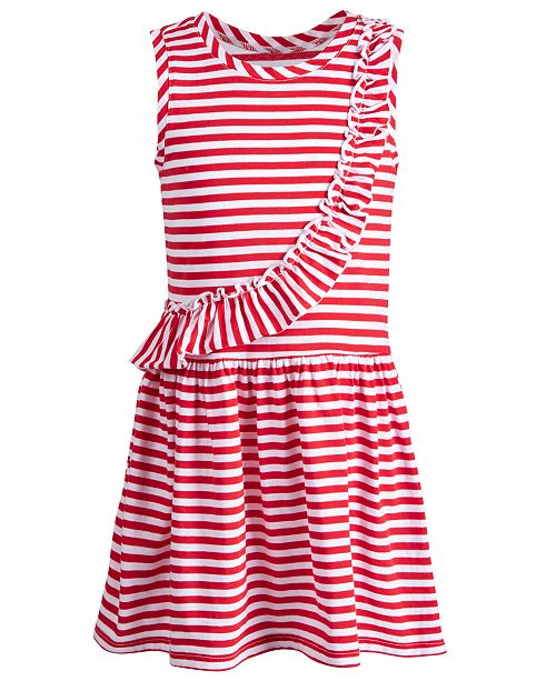 Epic Threads Little Girls Striped Ruffled Dress, Created for Macy's