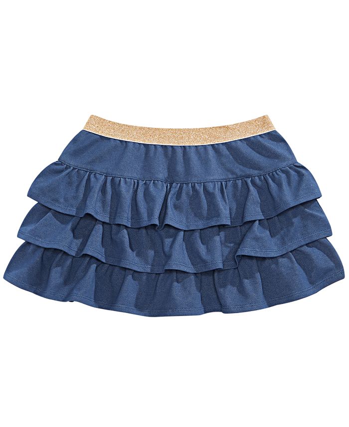 Epic Threads Toddler Girls Tiered Ruffle Denim Skirt, Created for Macy ...