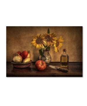 Trademark Global Juan Luis Seco 'girasoles En La Cocina' Canvas Art In Multi