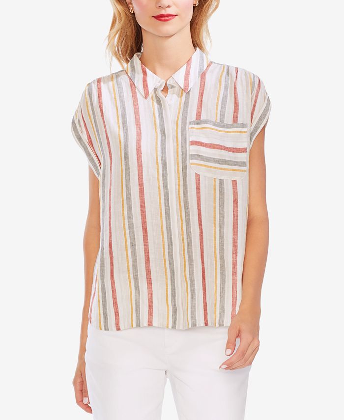 Vince camuto new arrivals linen top