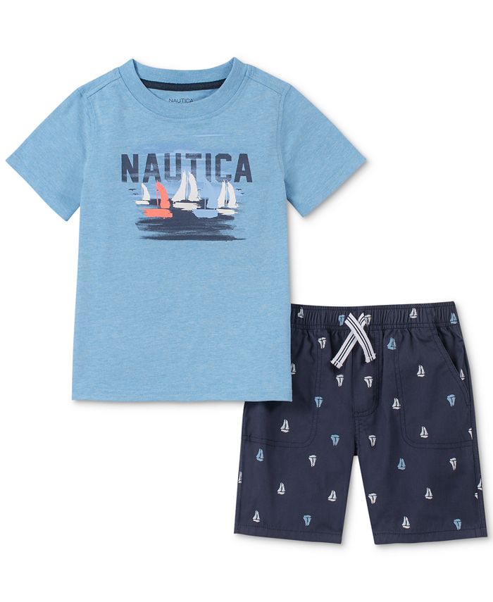 Nautica Baby Boys 2-Pc. Graphic T-Shirt & Printed Shorts Set & Reviews ...