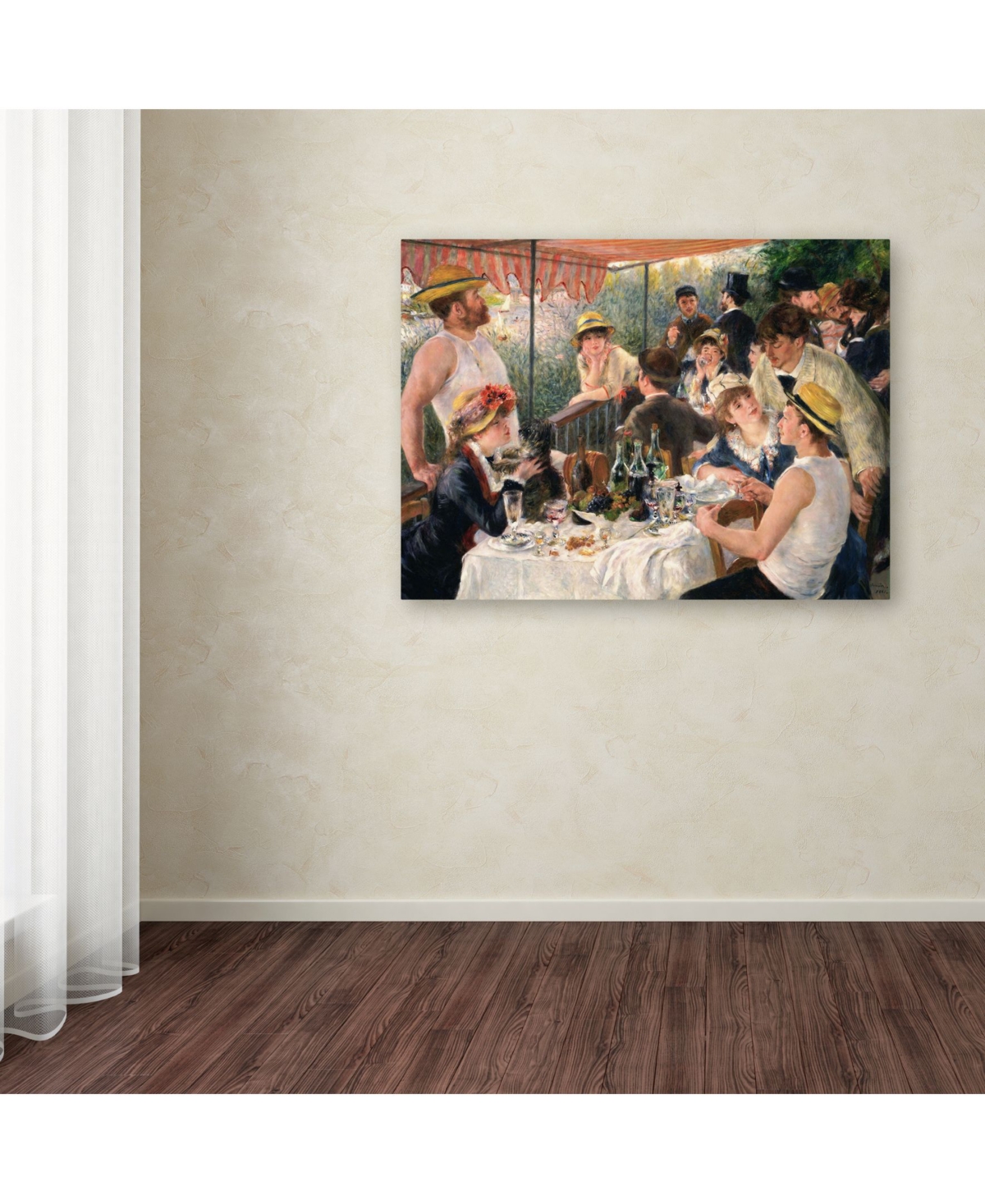 Pierre Renoir 'The Luncheon of the Boating Party' Canvas Art - 2