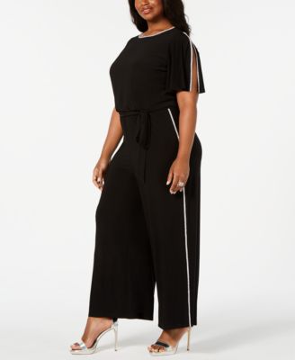 white plus size jumpsuits for evening