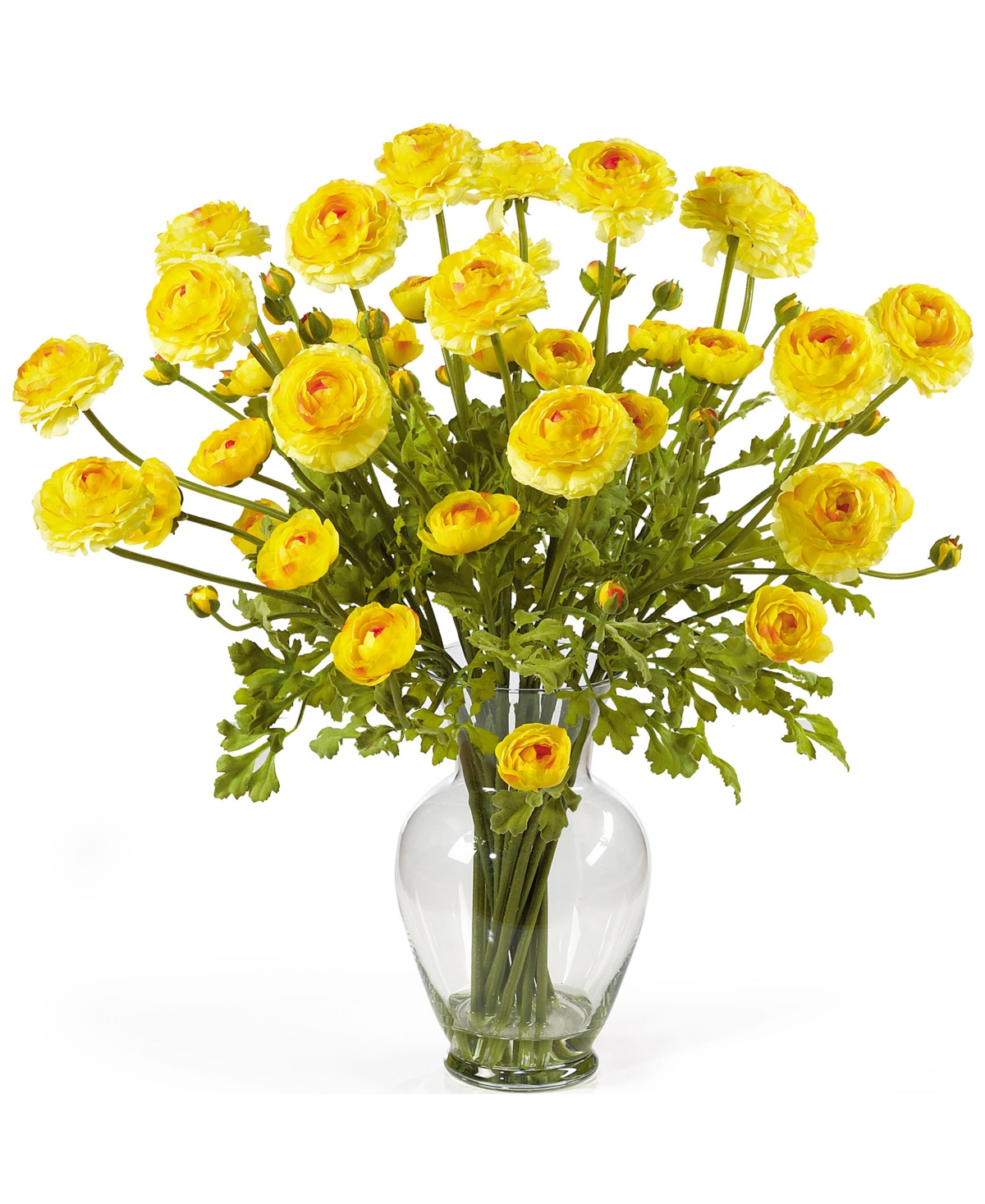 Ranunculus Liquid Illusion Silk Flower Arrangement - Yellow