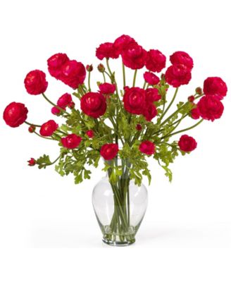 Nearly Natural - Ranunculus Liquid Illusion Silk Flower Arrangement