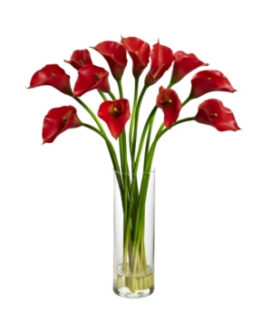 NEARLY NATURAL MINI CALLA LILY SILK FLOWER ARRANGEMENT 