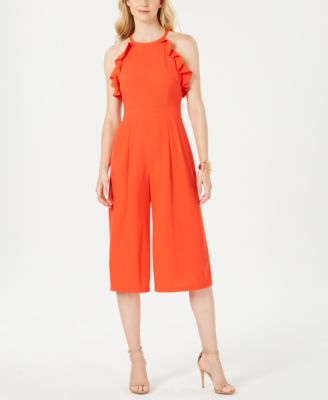 vince camuto chiffon halter jumpsuit