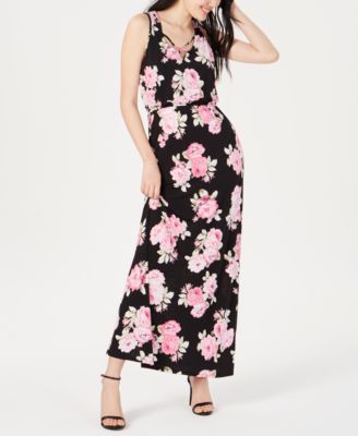 Trixxi - Juniors' Floral-Print Maxi Dress