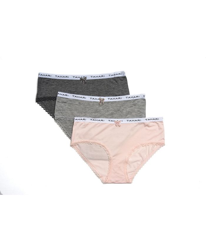 Tahari Girl's Panties Size L 12 14 Tagless 100% Cotton 7 Pack