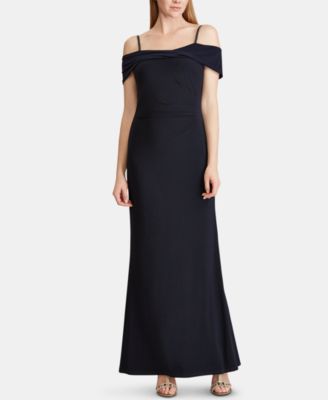 ralph lauren jersey off the shoulder dress