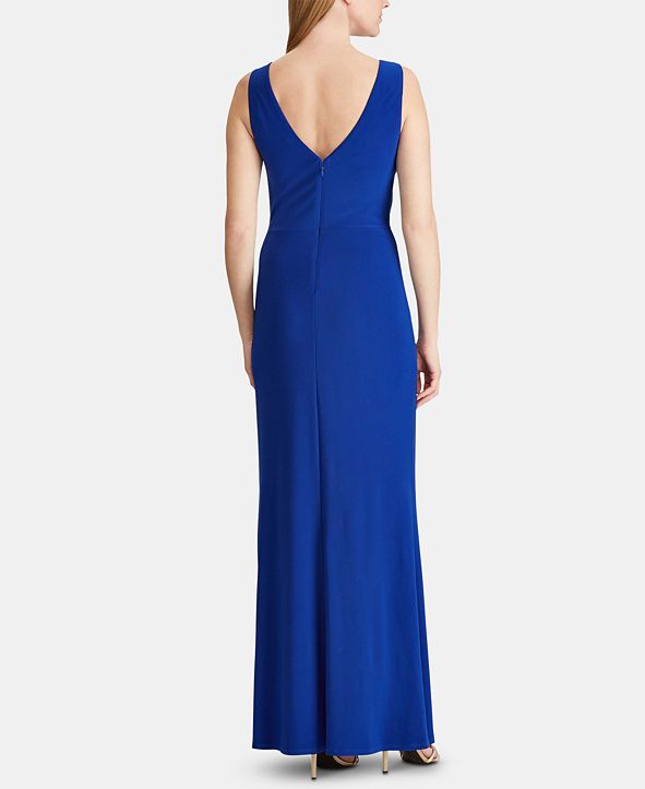 Lauren Ralph Lauren Ruched Jersey Gown & Reviews - Dresses - Women - Macy&#39;s