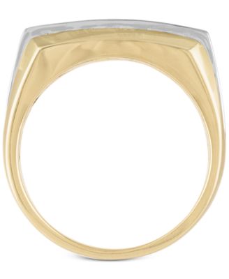 Macy's Men's Lab-Created Ruby (1-1/10 ct. t.w.) & White Sapphire (5/8 ct. t.w.) Ring in 10k Gold