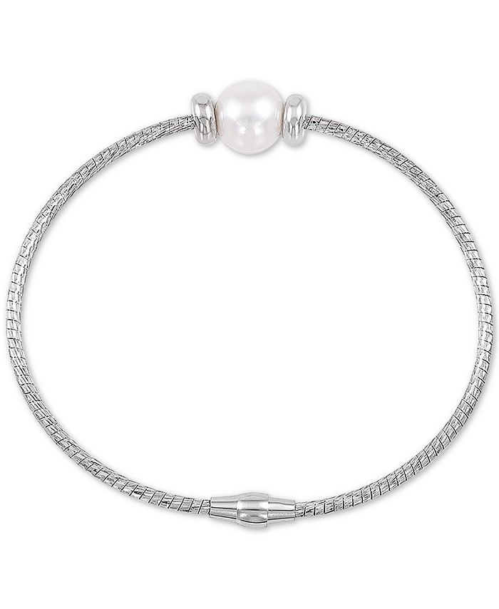 Honora Cultured Freshwater Pearl (8-9mm) Bangle Bracelet in Sterling ...