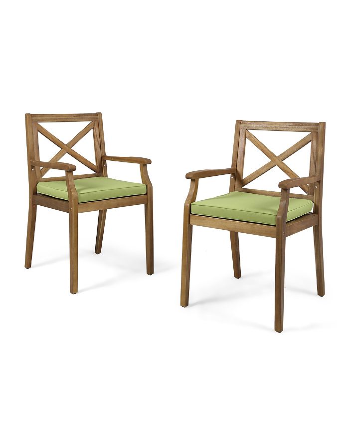 Noble House - Perla Outdoor Dining Chair, Quick Ship (Set of 2)