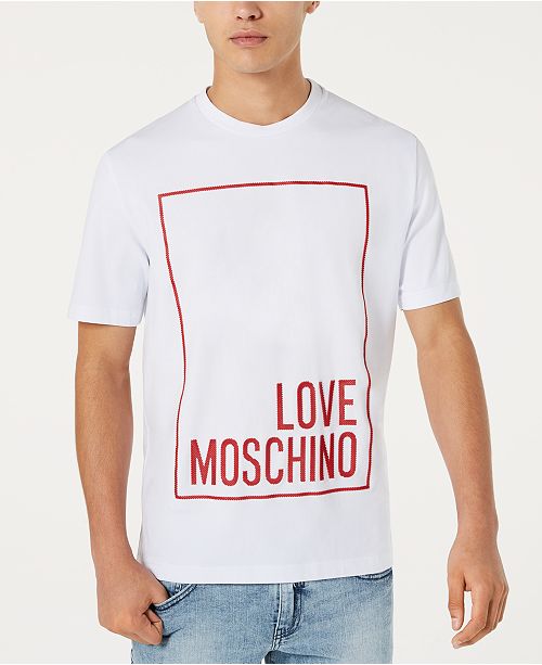 Love Moschino Men S Square Logo Graphic T Shirt Reviews T