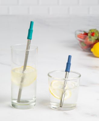 Goodful - Collapsible Stainless Steel Straw Set, Created for Macy's