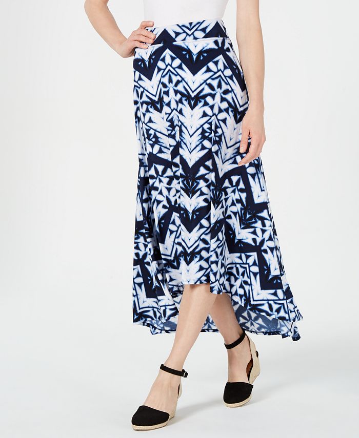 JM Collection High-Low Tie Dye Maxi Skirt, Created for Macy's & Reviews ...