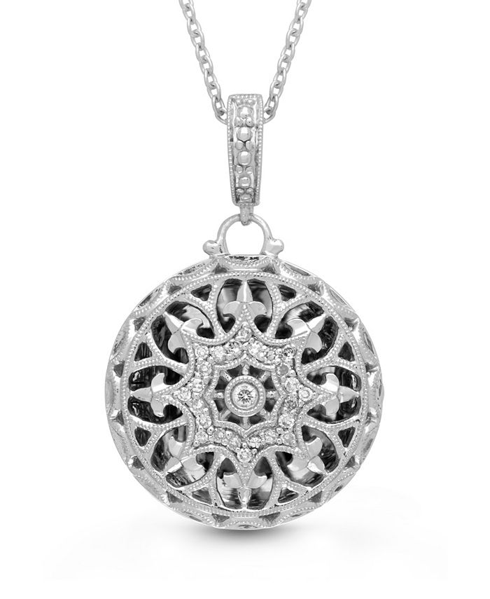 With You Lockets Beatrice Photo Locket Necklace with Diamond