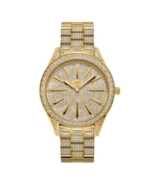 image of Jbw Women-s Cristal Diamond (1/8 ct.t.w.) 18k Gold Plated Stainless Steel Watch