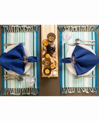 Tidal Stripe Fringed Placemat Set of 6