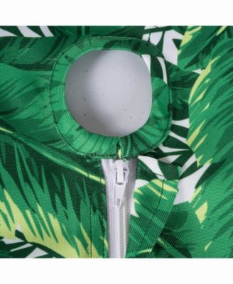 Banana Leaf Outdoor Table cloth with Zipper 52" Round
