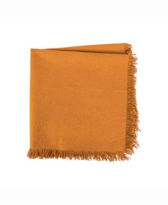 Solid Pumpkin Spice Heavyweight Fringed Napkin Set of 6