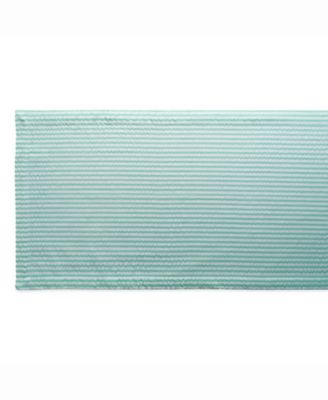 Design Imports Aqua Seersucker Table Runner 14" X 108"