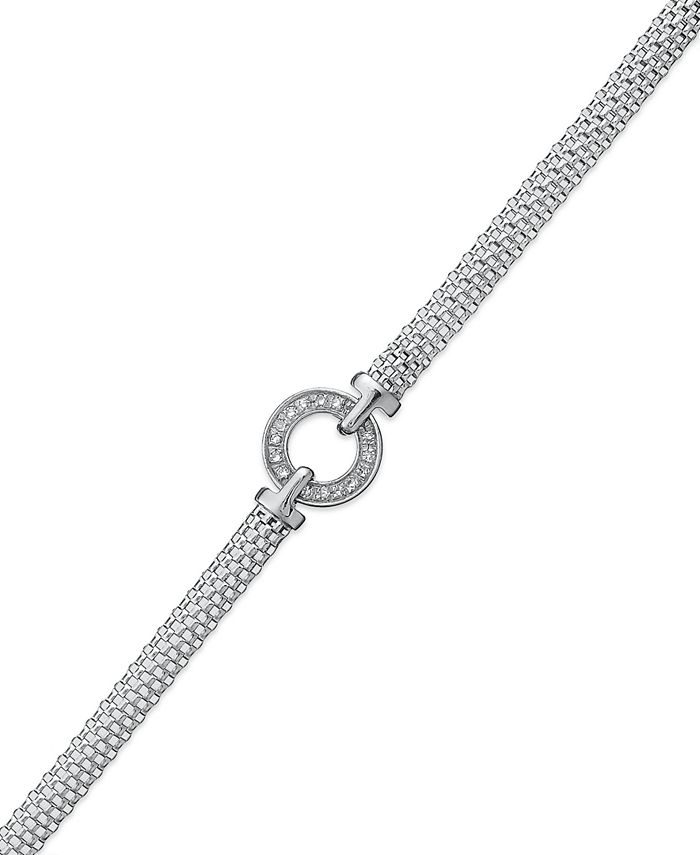 Macy's Sterling Silver Bracelet, Mesh - Macy's