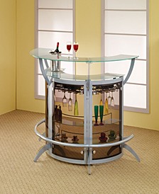 Milford Bar Units with Bottle Wine Rack (Set Of 3)