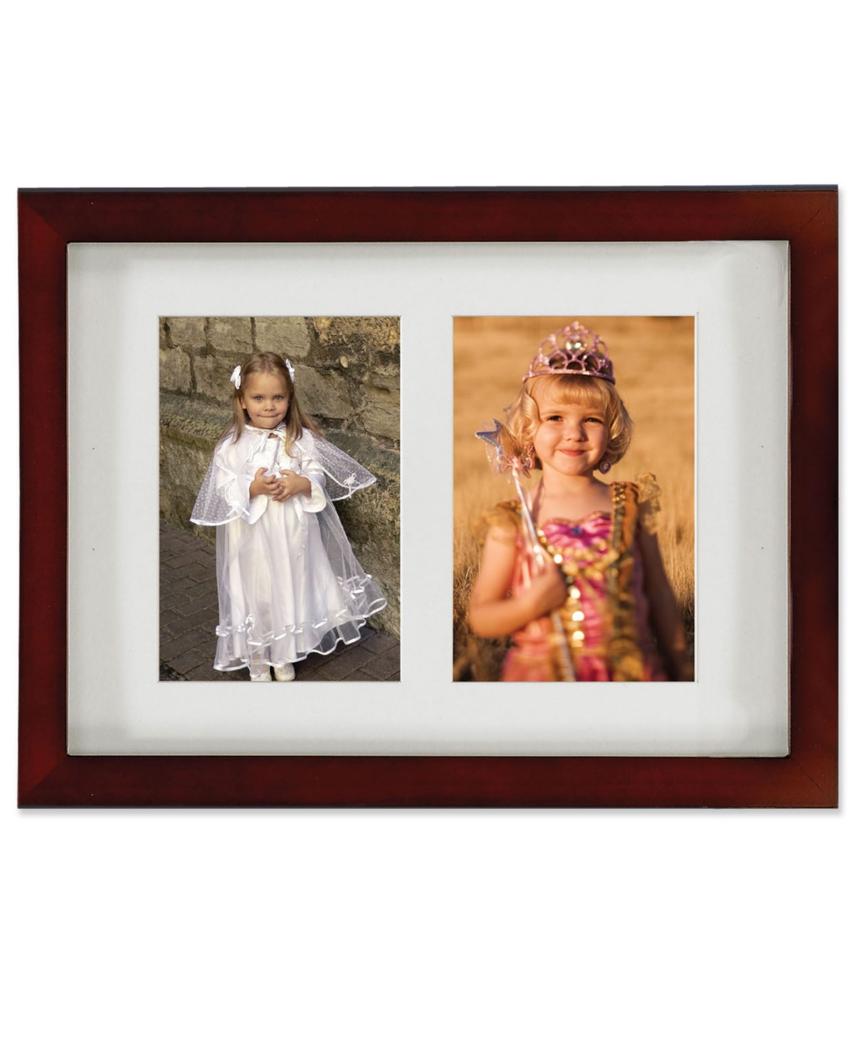 Lawrence Frames Walnut Wood Double Matted Picture Frame - 4" x 6"