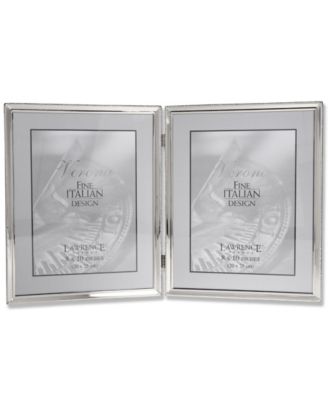 Lawrence Frames Polished Silver Plate Hinged Double Picture Frame ...