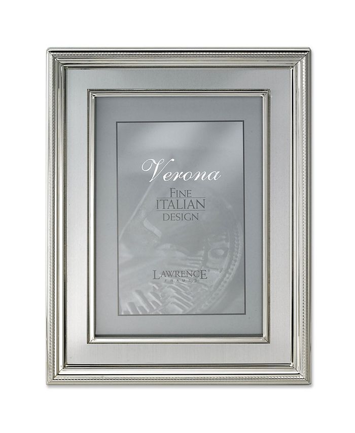 Lawrence Frames Silver Plated Metal Picture Frame Brushed Silver